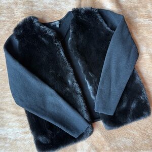 Banana Republic faux fur cardigan